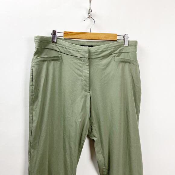 Relativity 14 Womens Army Green Straight Leg Pants - Picture 2 of 5